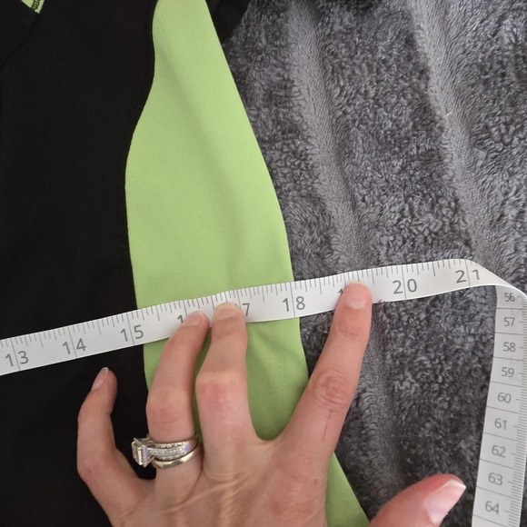 Black and Green Women's Top - Picture 3 of 4